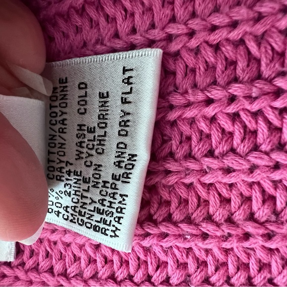 Talbots Pink Knit Cardigan Sweater - Picture 4 of 5